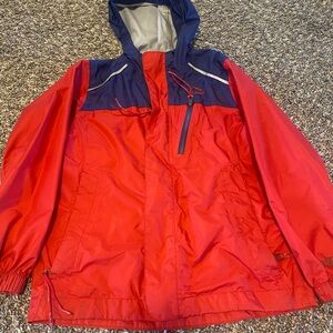 L.L. Bean Kids Raincoat in Red and Navy